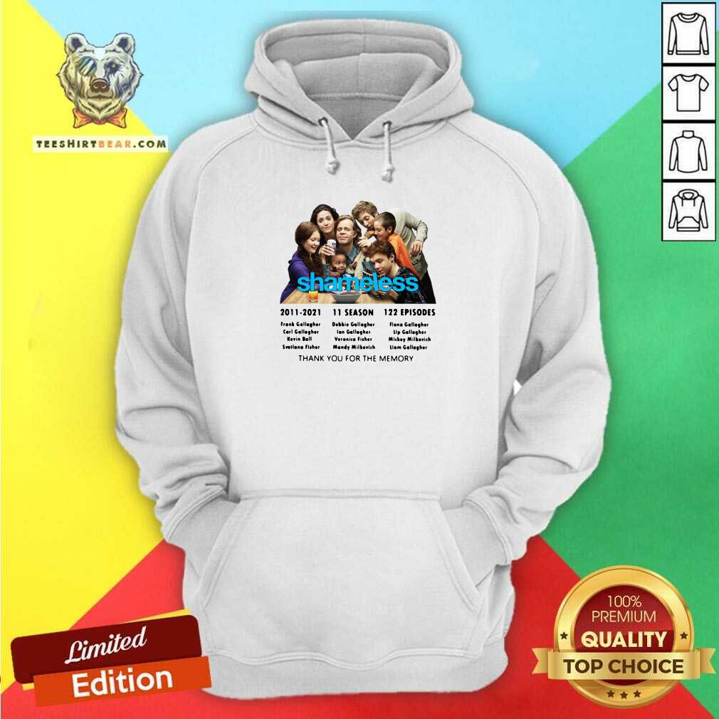 Shameless 11 Season 122 Episodes Thank You For The Memory Hoodie Shameless 11 Season 122 Episodes Thank You For The Memory Hoodie - Design by Teeshirtbear.com