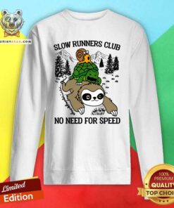 Sloth And Turtle 2 Slow Runners Club Sweatshirt - Design by Teeshirtbear.com