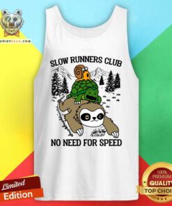 Sloth And Turtle 2 Slow Runners Club Tank Top - Design by Teeshirtbear.com