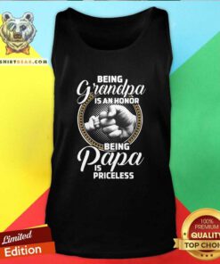 St Patricks Day Being Grandpa Is An Honor 6 Being Papa Is Priceless Tank Top - Design by Teeshirtbear.com