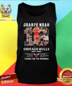 Top Joakim Noah Chicago Bulls 2007 2016 Signature Tank Top - Design by Teeshirtbear.com