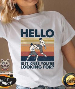 Top Muay Thai Hello Is It Knee You Are Looking For 2021 Vintage V-neck