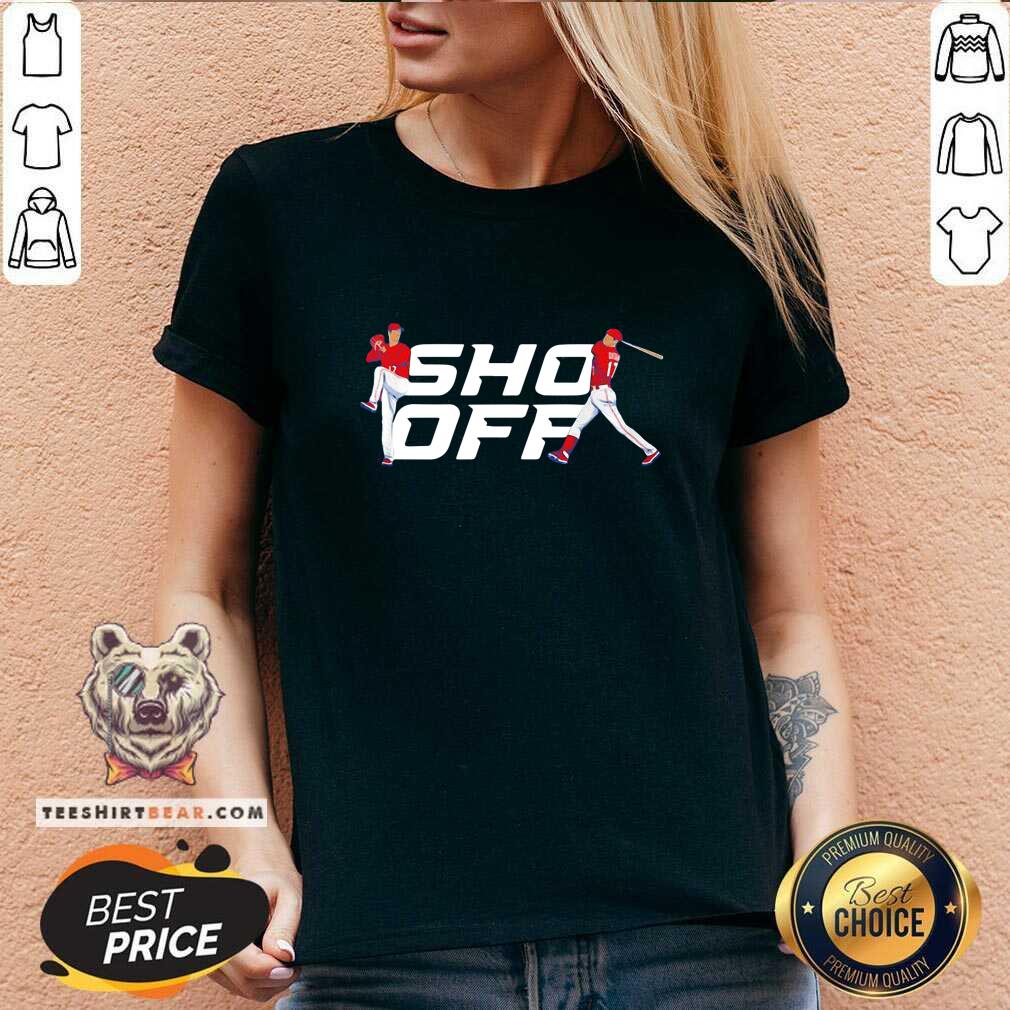 Top Shohei Ohtani Sho Off V-neck Top Shohei Ohtani Sho Off V-neck - Design by Teeshirtbear.com