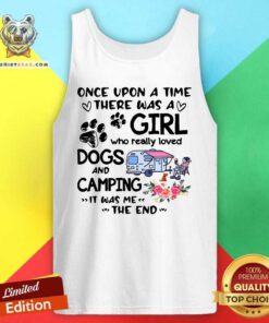 Awesome A Girls Who Love Camping And Dogs Tank Top