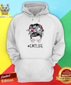 Awesome Bun Hair Sunglasses Headband EMT Life Hoodie