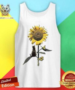 Beautiful Cat And Sunflower Tank Top