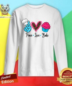 Colorful Baking Peace Love Bake Sweatshirt