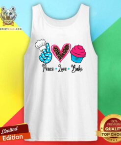 Colorful Baking Peace Love Bake Tank Top