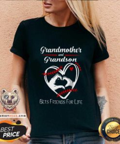 Cool Grandmother And Grandson Best Friends For Life V-neck