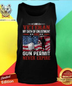 Cool I Am A Veteran Gun Permit Tank Top