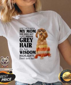 Cute Do Not Mess With My Mom She Has Wisdom Vizsla V-neck