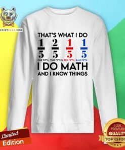 Funny Math Teacher That Is What I Do I Do Math And I Know Sweatshirt