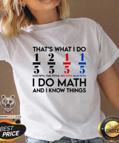 Funny Math Teacher That Is What I Do I Do Math And I Know V-neck
