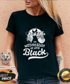 Funny Villains Disney On Wednesday We Wear Black V-neck