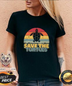 Good Save The Turtles Retro Vintage Version V-neck