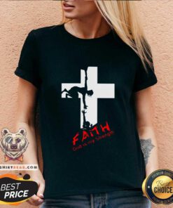 Grateful Faith God Is My Strength V-neck
