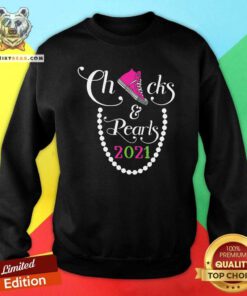 Hot Chucks And Pearls 2021 Pink And Green Sweatshirt