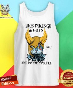 Hot Colorful I Like Vikings And Cats And Maybe 3 People Tank Top