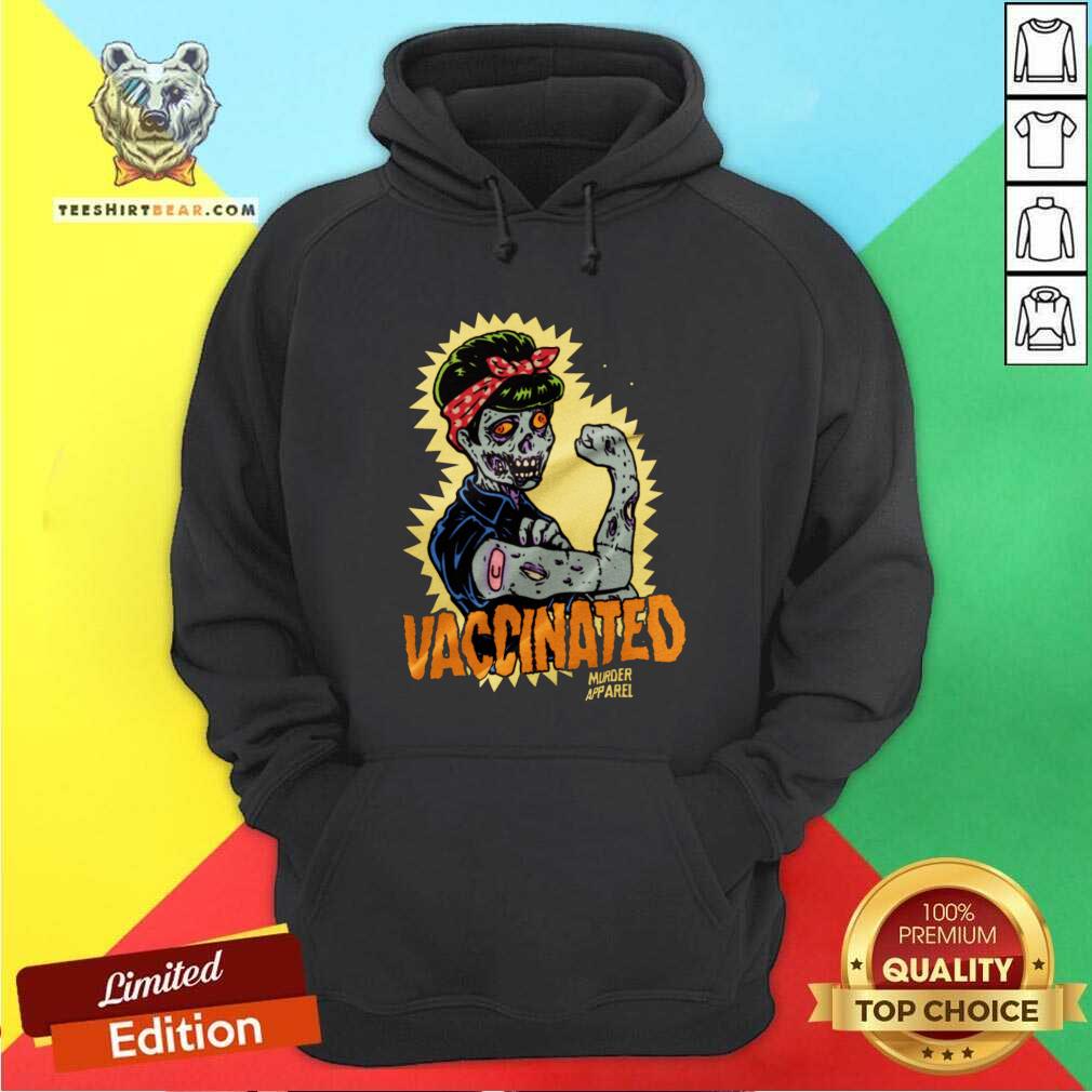 Hot Vaccinated Zombie Rosie Girl Power Feminist Goth Hoodie Hot Vaccinated Zombie Rosie Girl Power Feminist Goth Hoodie