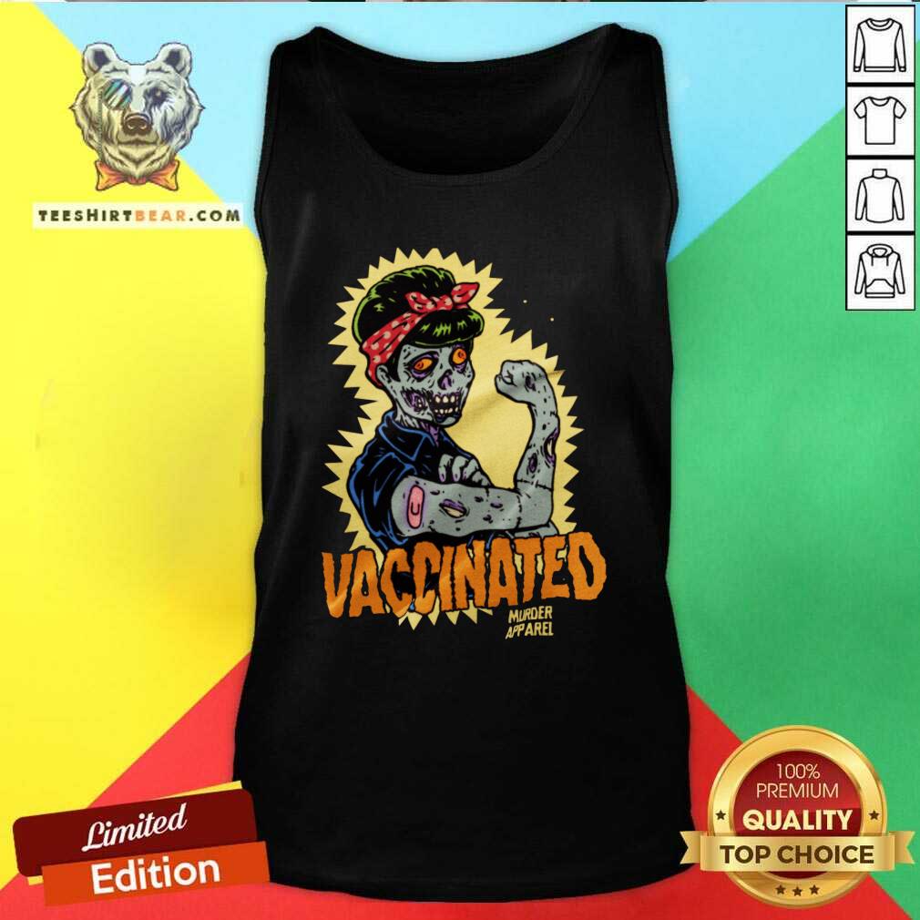 Hot Vaccinated Zombie Rosie Girl Power Feminist Goth Tank Top Hot Vaccinated Zombie Rosie Girl Power Feminist Goth Tank Top