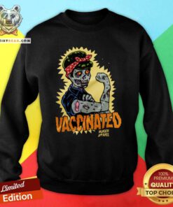 Hot Vaccinated Zombie Rosie Girl Power Feminist Goth Sweatshirt