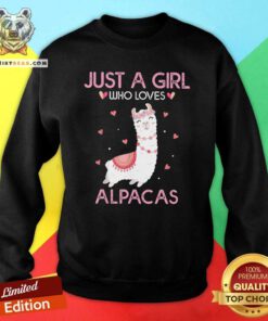 Lovely Just A Girl Who Loves Alpacas Sweatshirt