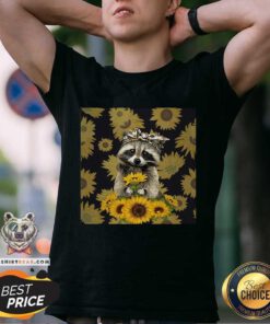Lovely Racoon Sunflower Shirt