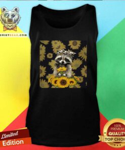 Lovely Racoon Sunflower Tank Top