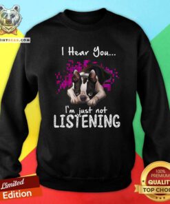 Nice I Hear You I Am Just Not Listening Boston Terrier Sweatshirt