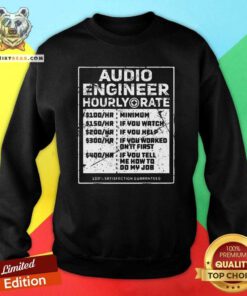 Original Audio Engineer Hourly Rate Sweatshirt