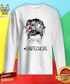 Original Bun Hair Sunglasses Headband Lab Tech Life Sweatshirt