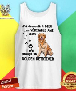 Premium Jai Demande A Dieu Golden Retriever Tank Top