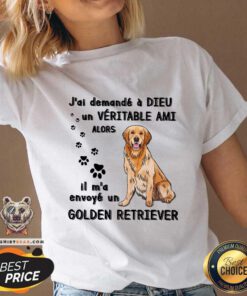 Premium Jai Demande A Dieu Golden Retriever V-neck