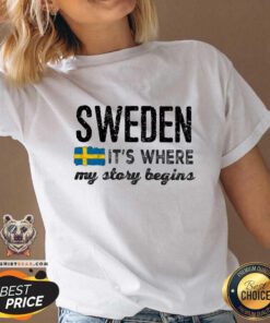Premium Sweden It Is Where My Story Begins V-neck