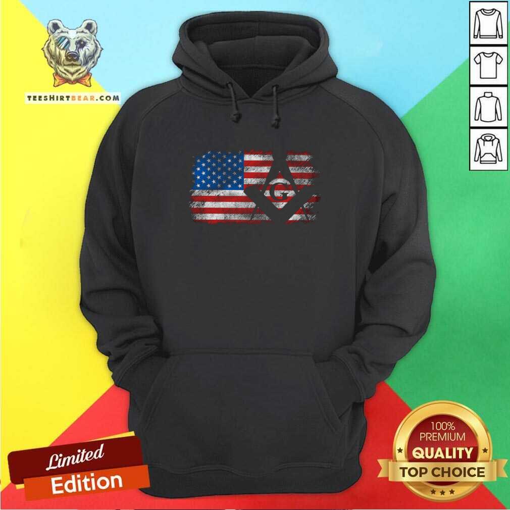 Premium Vintage US Masonic Flag Hoodie Premium Vintage US Masonic Flag Hoodie