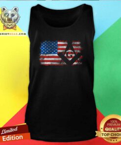 Premium Vintage US Masonic Flag Tank Top