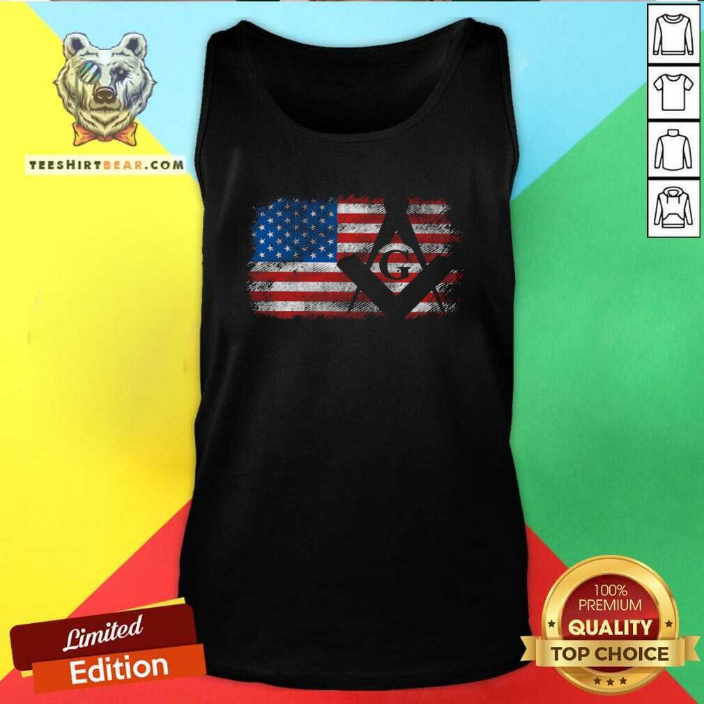 Premium Vintage US Masonic Flag Tank Top Premium Vintage US Masonic Flag Tank Top
