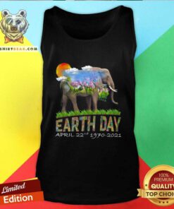 Pretty Elephant Happy Earth Day 51st Anniversary 1970 2021 Tank Top