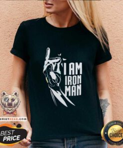 Pretty I Am Iron Man Gauntlet V-neck