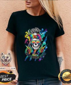 Pretty Zero Fucks Given Colorful V-neck