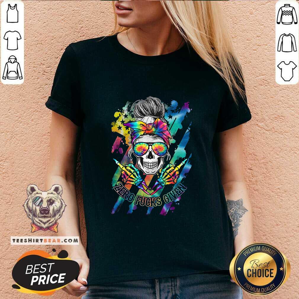 Pretty Zero Fucks Given Colorful V-neck Pretty Zero Fucks Given Colorful V-neck