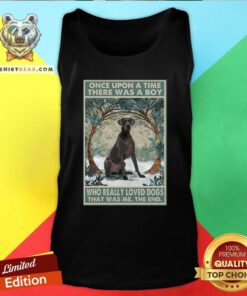Top Great Dane Once Upon A Time Boy Vertical Poster Tank Top