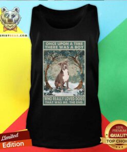 Top Staffordshire Terrier Once Upon A Time Boy Vertical Poster Tank Top