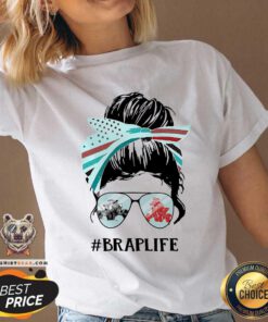 Atv Racing Life Messy Bun Girl V-neck