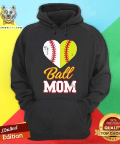 Awesome Softball Baseball Ball Mom Hoodie