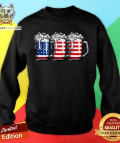 Beer American Flag Sweatshirt