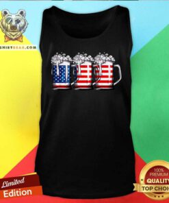 Beer American Flag Tank Top