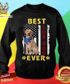 Best Lab Dad Ever American Flag Sweatshirt