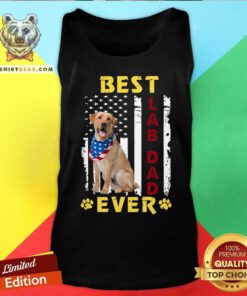 Best Lab Dad Ever American Flag Tank Top