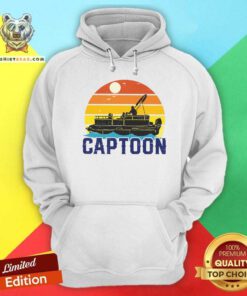 Boating Captoon Pontoon Tritoon Captain Pontoon Boat Hoodie
